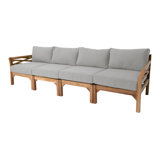 Monterey Teak Outdoor Deluxe Sofa with Sunbrella Cushions