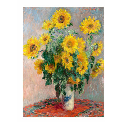 Floral de Claude Monet - Bouquet de tournesols, reproduction d'art classique sans cadre