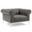 Idyll Tufted Button Upholstered Leather Chesterfield Armchair-1896263832