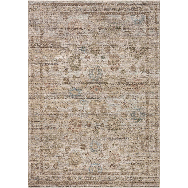 Jacobo Ivory / Multi Area Rug, Rectangle 9'3" x 13'