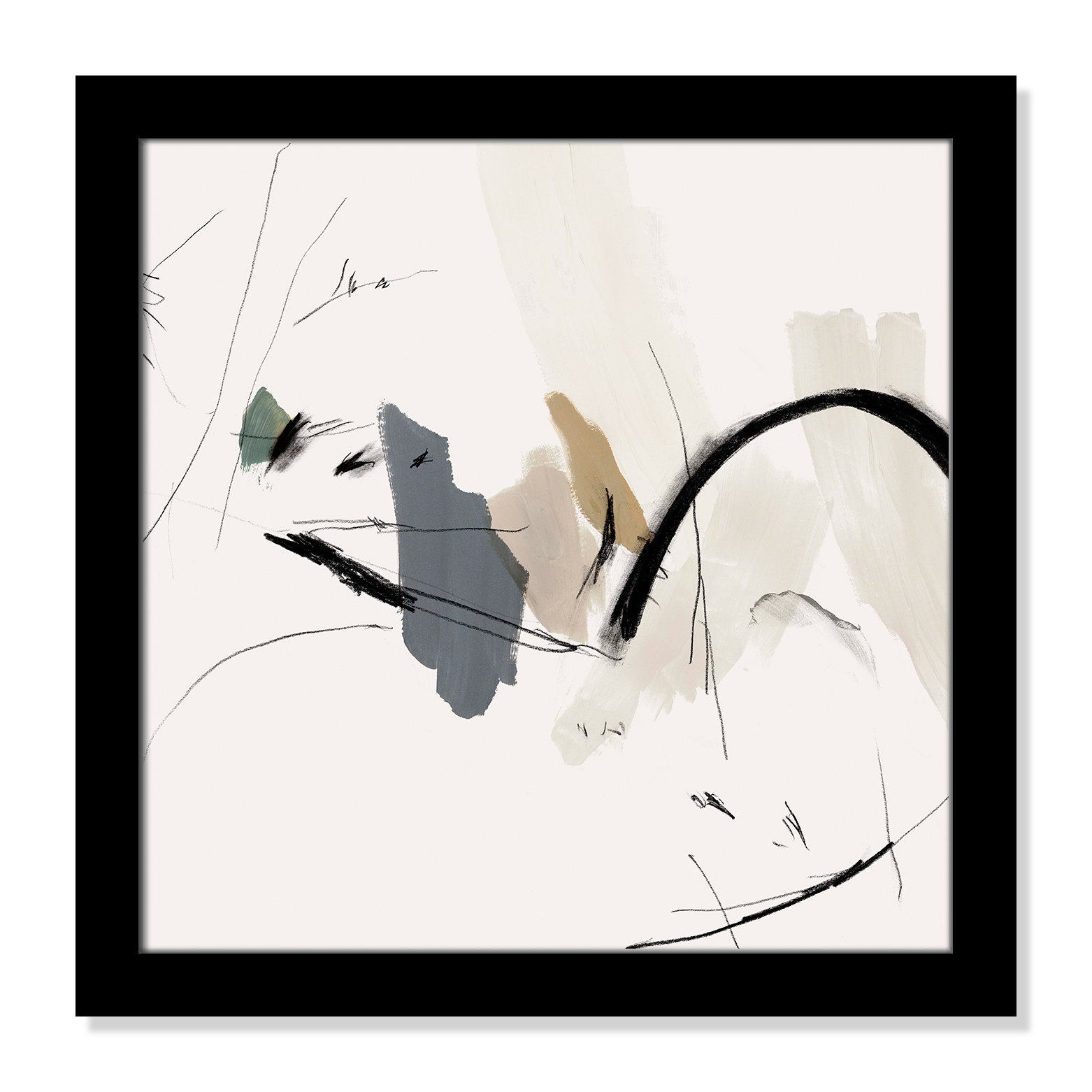 Heavenly "Heavenly II" Print, Gold Bead, 18" H x 18" W x 1.125" D