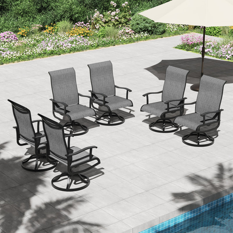 Ensemble de chaises berçantes pivotantes 360 °