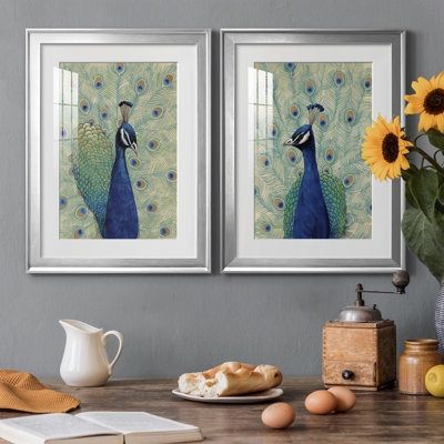 " Blue Peacock I " 2 - Pieces