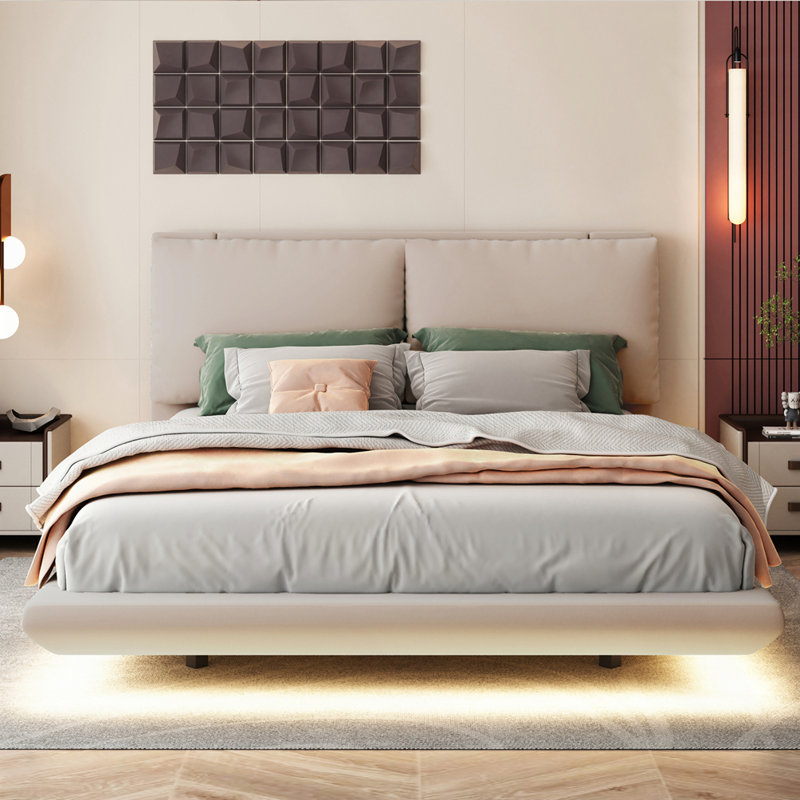 Queen Size Upholstered Platform Bed