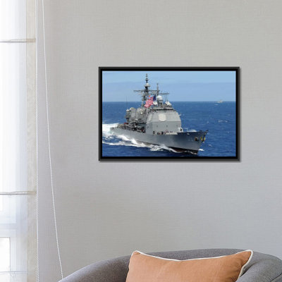 The Guided-Missile Cruiser USS Princeton by Stocktrek Images - Wrapped Canvas Gallery-Wrapped Canvas Giclée