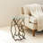 Twistwood Accent Table-Antique Brass