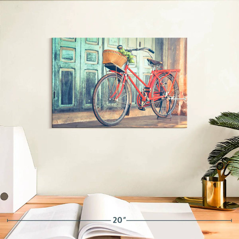 Mehar Hipster Red Bicycle, 8" H x 12" W