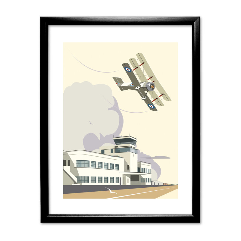 Shoreham Airport by Dave Thompson - Single Picture Frame Print, Black
