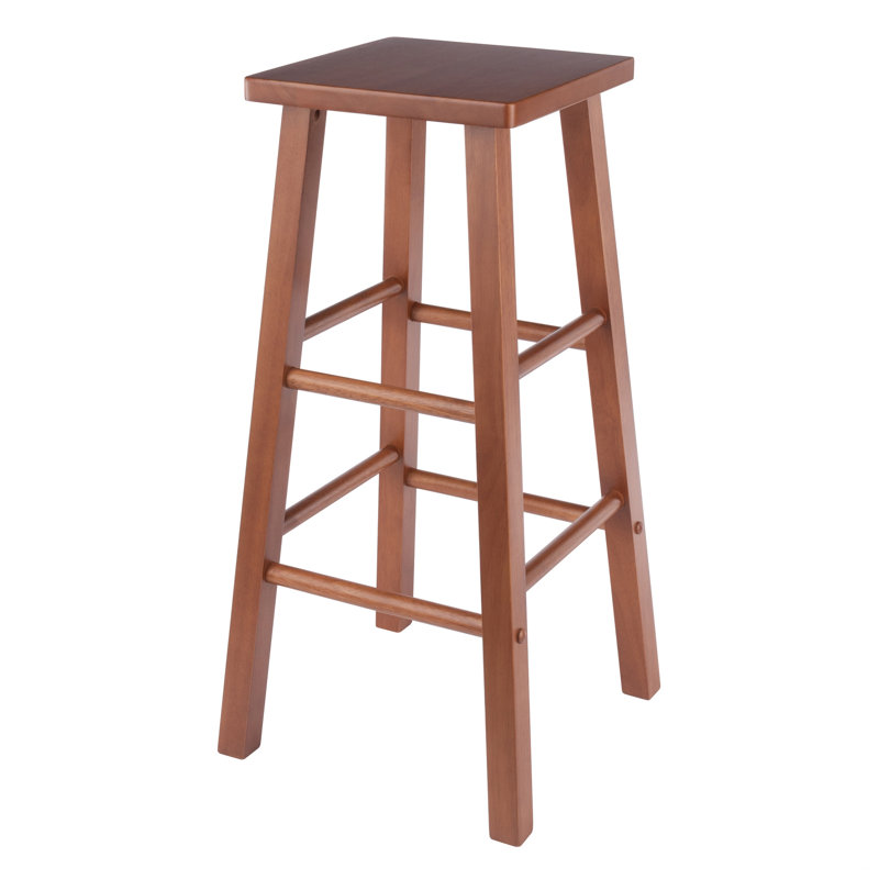 Tabouret de bar et de comptoir Reza, Tabouret de bar (siège d'une hauteur de 29,02 po), Teck