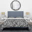 Ensemble de housse de couette en microfibre noir / blanc 3 pièces