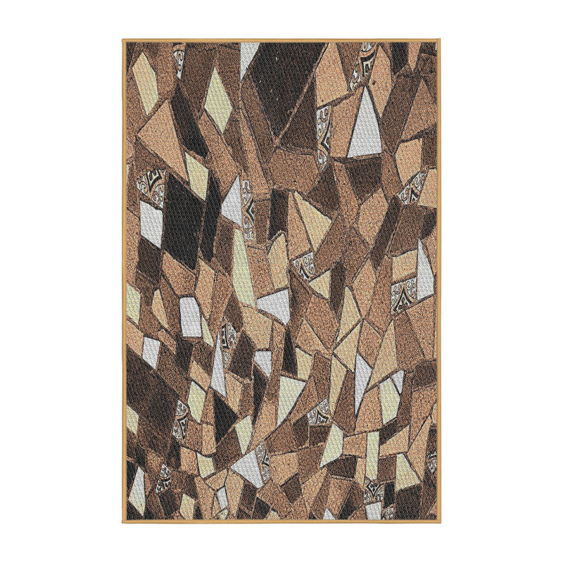 Tapis noir/beige à motifs Otisfield, Rectangle 3 pi x 5 pi