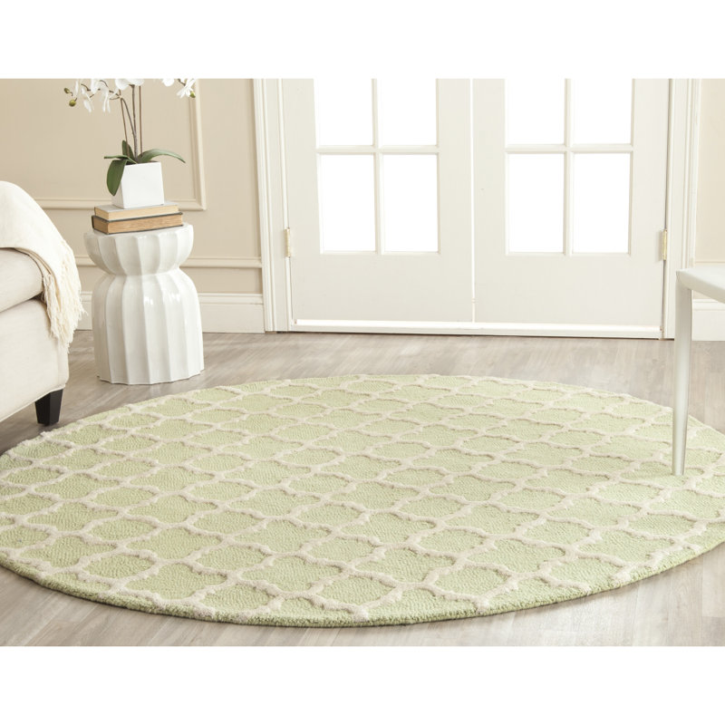 Cambridge Hand Tufted Wool Geometric Rug, Round 6'