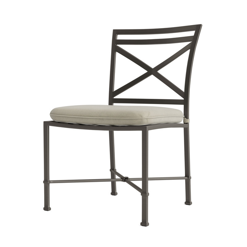 Venetian Outdoor Dining Side Chair, Fusion Moccasian, Brown, Mica