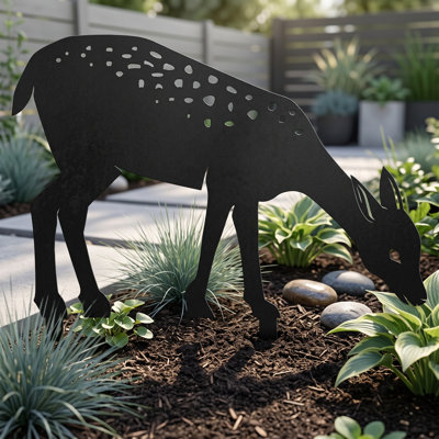 Silhouette de gazelle en métal pour jardin