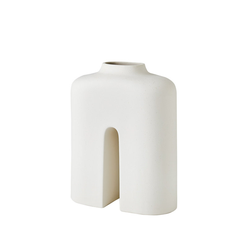 Guardian Handmade Ceramic Table Vase, 14.25" H x 11.75" W x 5.25" D