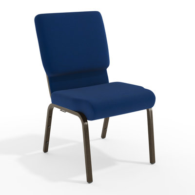 Rayleigh 18.5"W Dot Fabric Stacking Church Chair