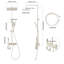 Wall-Mount Bathroom Piano-Key Panel Shower System Set