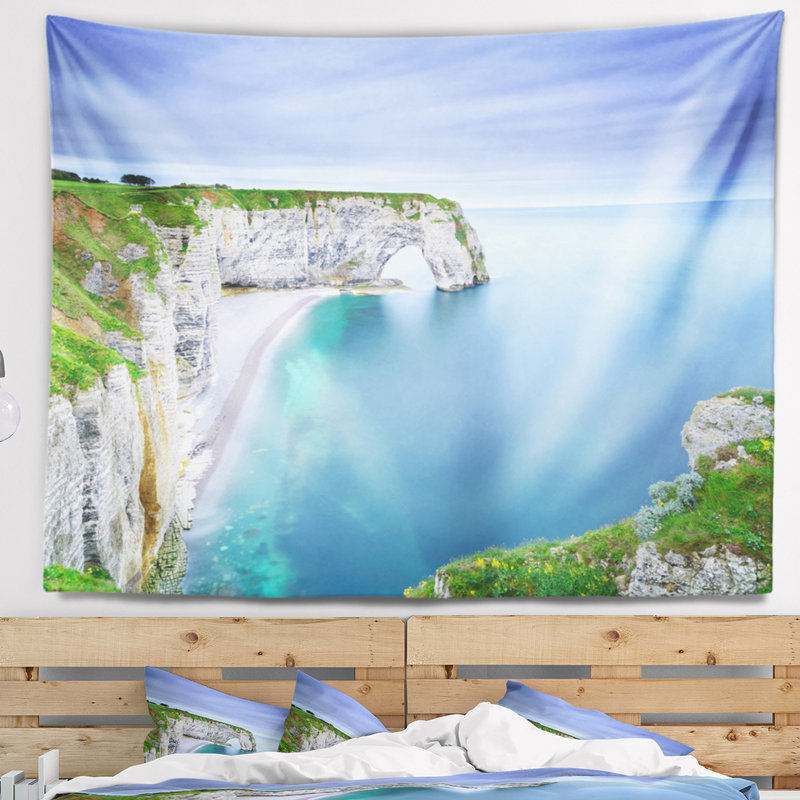 Tapisserie en arche naturel rock manneporte de mer, H 32 po x l 39 po