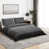 dark grey and black