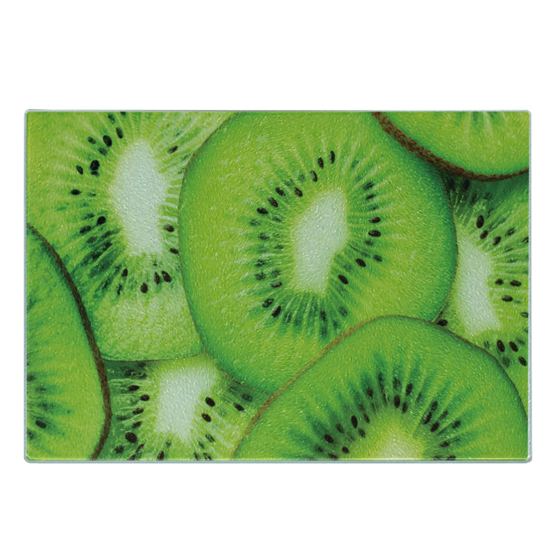 Planche à découper en verre trempé Ambesonne Kiwi