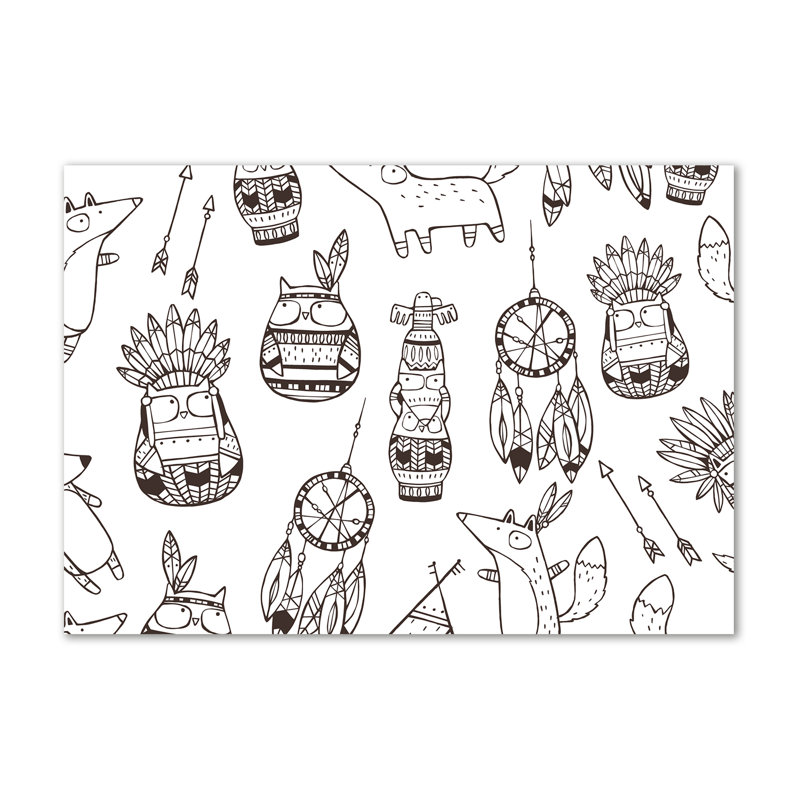Indian Owls - Wrapped Canvas Print