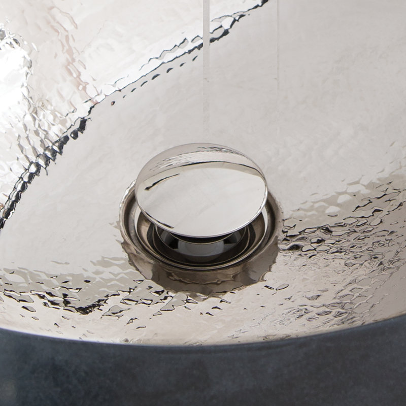 Dome 1.5" Drain Stopper Bathroom Sink Drain, Polished Nickel