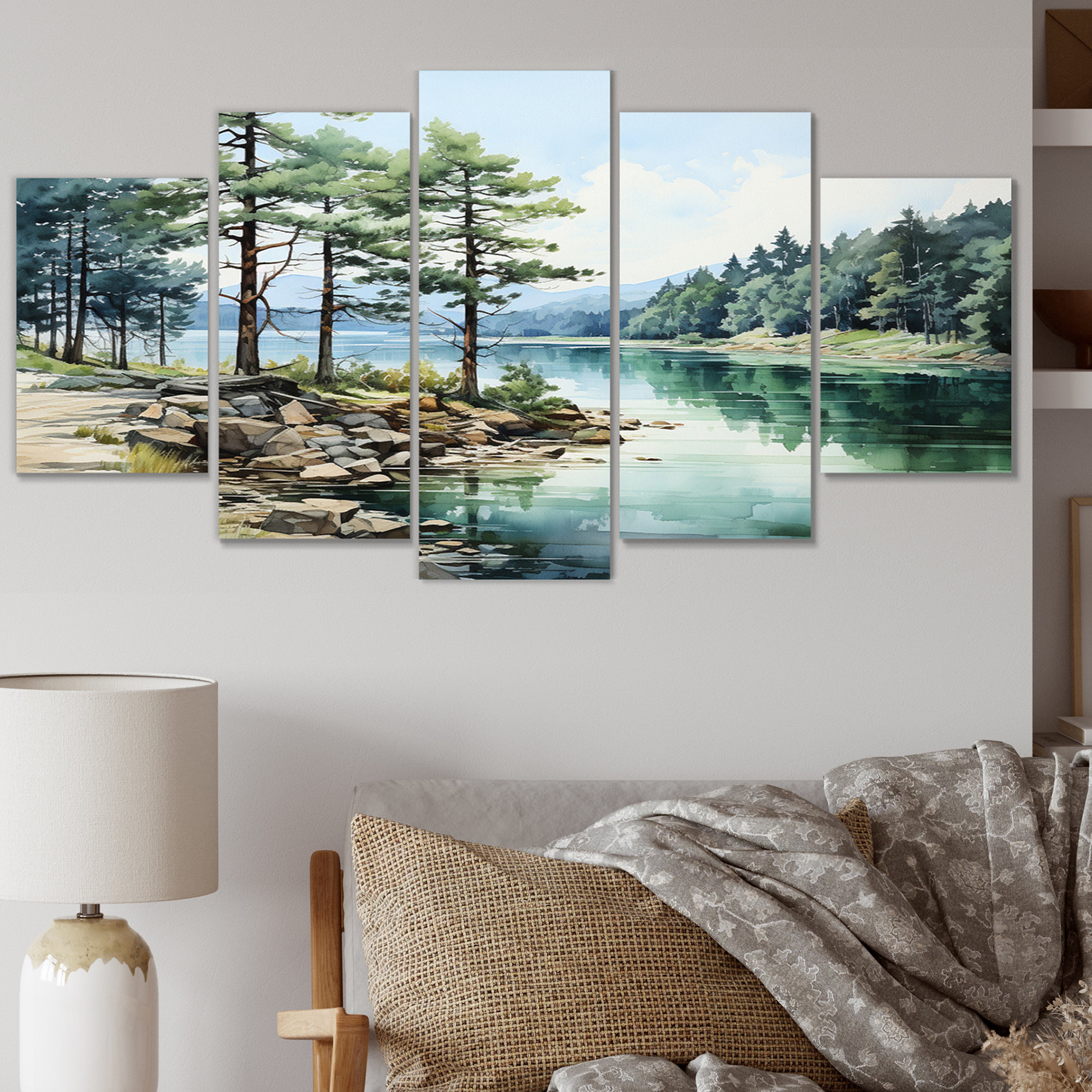 Millwood Pines Pine Tree Reflections II - Tree Pine Wall Art Print - 5 ...