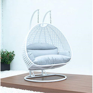 Sunyear Hammock Chair, Blue and White 