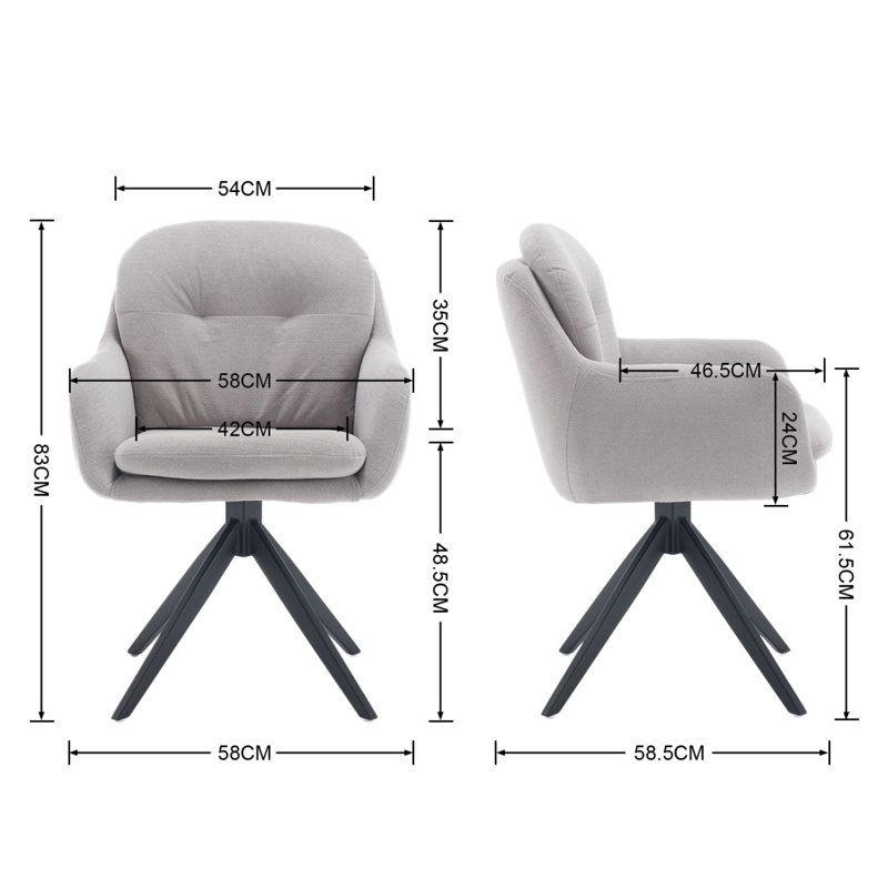 Edgemere Office Chair, Grey