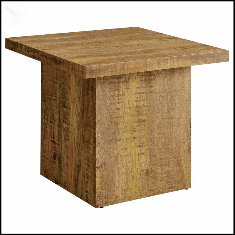Ensemble de tables basses 3 pièces Exeter Mango Square avec placage écologique et surface spacieuse pour une utilisation polyvalente