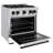 ZLINE Autograph Edition 30 in. 4.2 cu. ft. Classic Dual Fuel Range with 4 Burner Gas Cooktop and Electric Convection Oven in Stainless Steel with White Matte Door and Accents-106888349