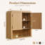 Armoire de rangement de salle de bain incurvée moderne 24 po avec deux portes et tablette ouverte Apollo-1084629245