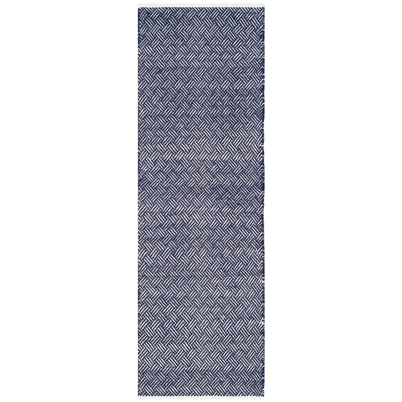 Bryent Flat Weave Cotton Geometric Rug, Runner 2'3" x 9'