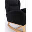Chaise berçante en tissu Teddy avec pieds en bois paquet-736704953