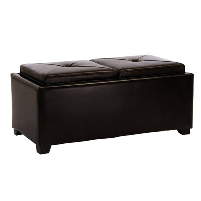 Brown Leather Double Tray Storage, 38.52 Inches Depth Rhythm, 18.47 Width Beat, 34.59 Lbs Deviation, Variation,