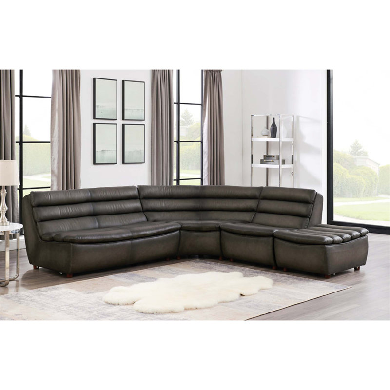 Canapé modulaire en cuir Carter