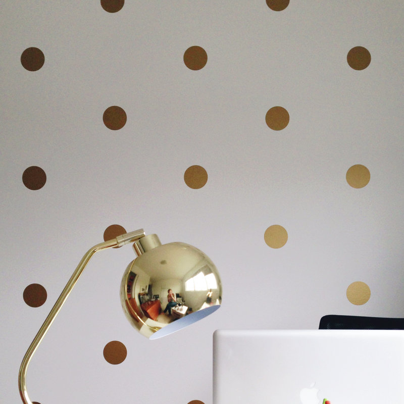 Abstract Non-Wall Damaging Wall Decal, Gold Metallic