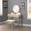 Ensemble de coiffeuse et tabouret en bois-853004281