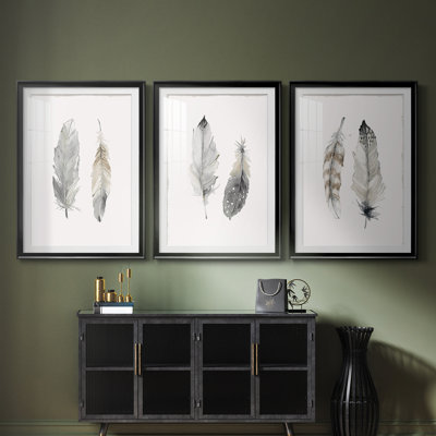 Flight of Fancy I  -Custom Framed  Premium Print W Matt - 3 Pieces