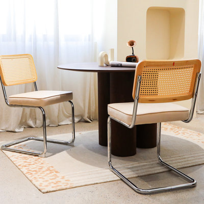 Modern Style Velvet Accent Chairs In Of 2, - Legged, Champagne Hued, For Dining And Living Areas, Breathable Back, Tubular Steel Structure Hued Mid Century Legged Ideal Rooms, Mesh , Comfortable