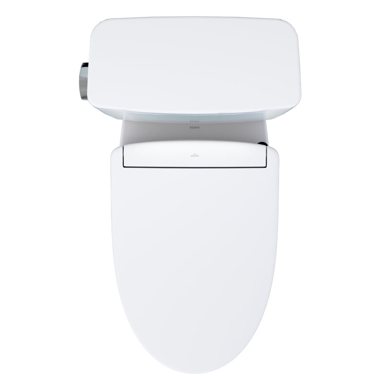 TOTO® Drake® WASHLET®+ Two-Piece Elongated 1.28 GPF Universal Height TORNADO FLUSH® Toilet with S5 Bidet Seat, Cotton White - MW7763446CEFG#01
