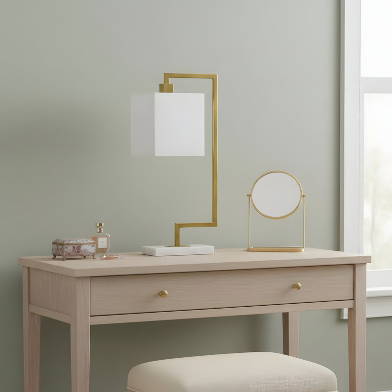 9x14.3x25.2" Metal Table Lamp