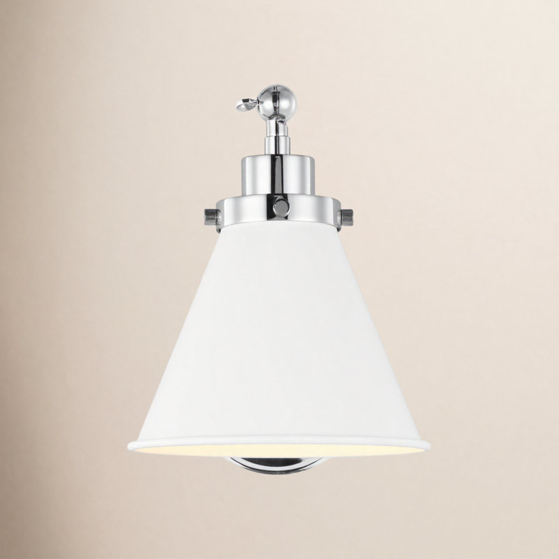 Myer Arnell 1 - Light Dimmable Swing Arm by Chapman & Myers, Silver, White