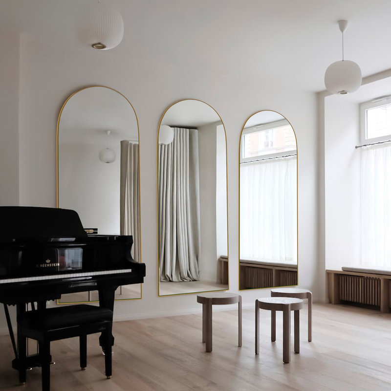 Miroir sur pied pleine longueur Classic, H 65 po x l 22 po, Or