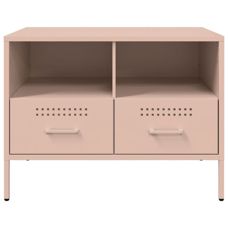 Alantae Unfinished TV Stand for TVs up to 24", Antique Pink/Pink