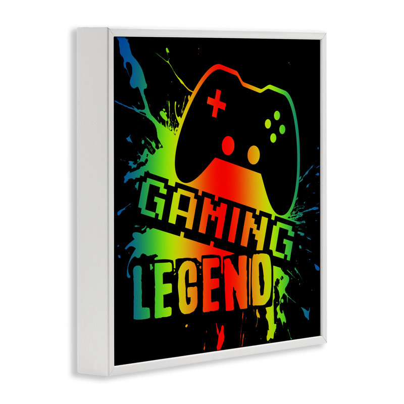 Giclée encadrée de la légende du jeu dégradé, design par Marcus Prime, H 12 po x l 12 po