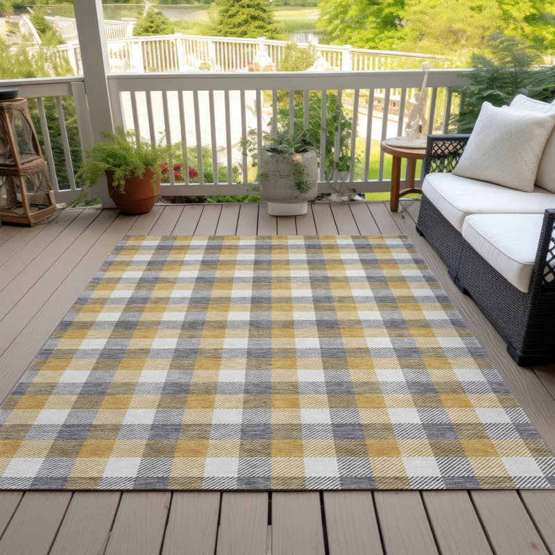  Tapis intérieur / extérieur lavable à la machine Chayden ACN1053, Rectangulaire 8 pi x 10 pi