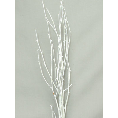 Branches de bouleau blanc peint court avec paillettes