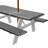 Jeveah Vinyl Picnic Fited 3 Pcs Tableclth With Umbrella Hole Rectangle 30X72 Red-1610171539-1610171538