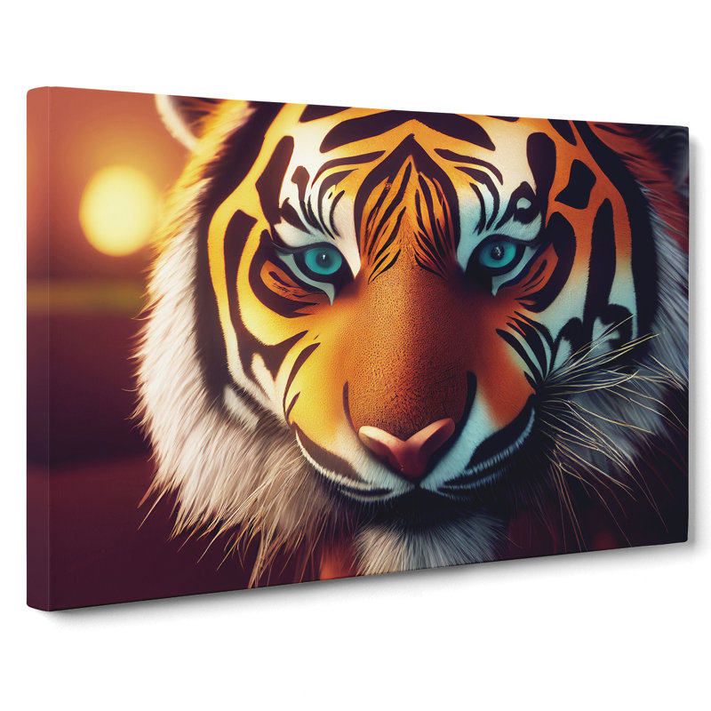 Bold Tiger - Wrapped Canvas Painting, 35cm H x 50cm W x 3cm D